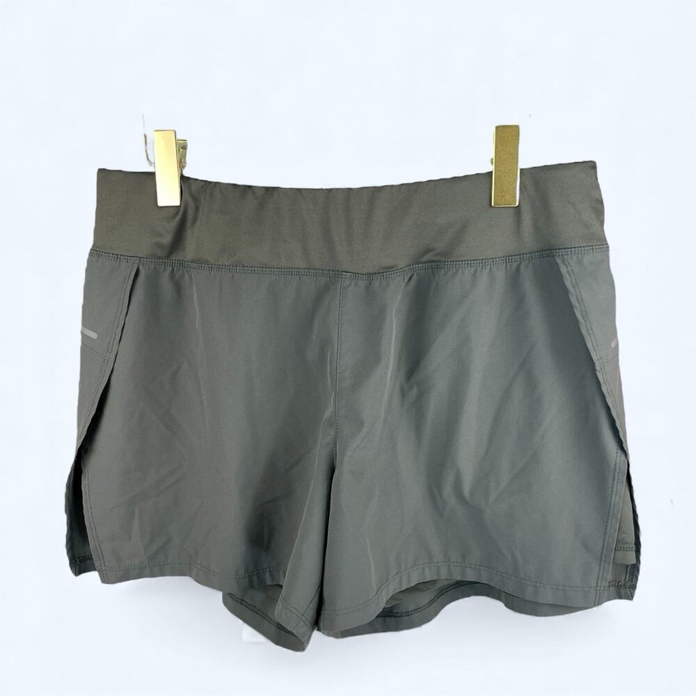 Avia Athletic Shorts Womens Large Poly Spandex Blend Green Stretch